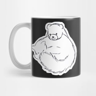 Kitten Smiley Bear Sketch Mug